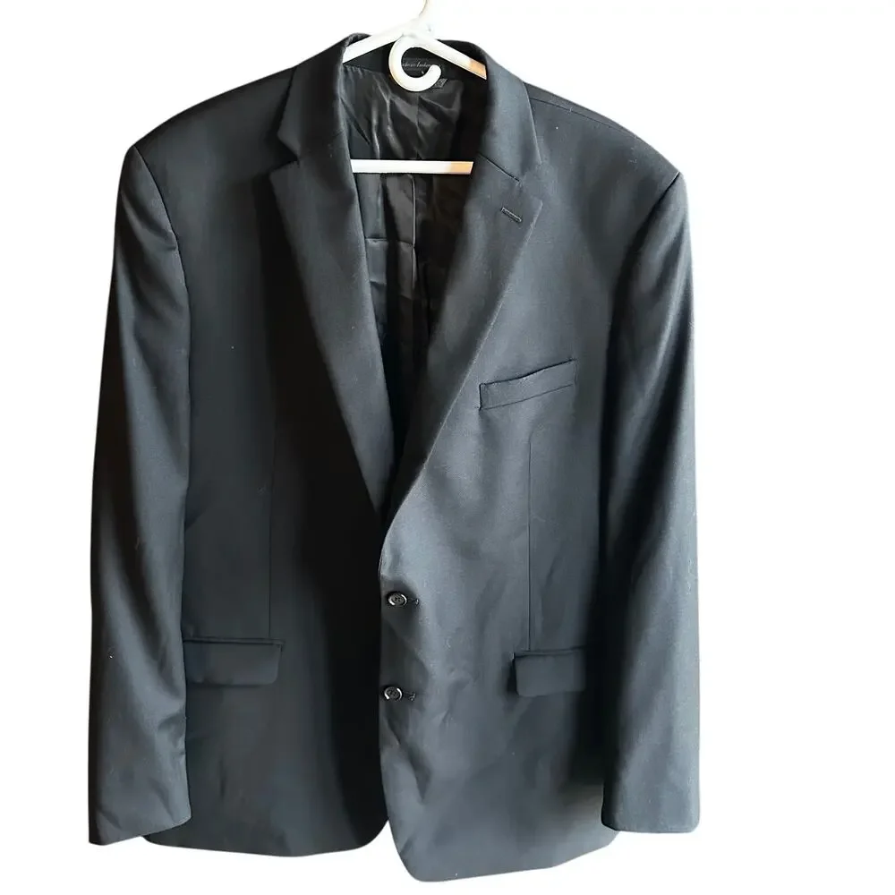Lauren Ralph Lauren Men's Blazer Sport Coat Jacket Wool 2 Button Black 46L Long